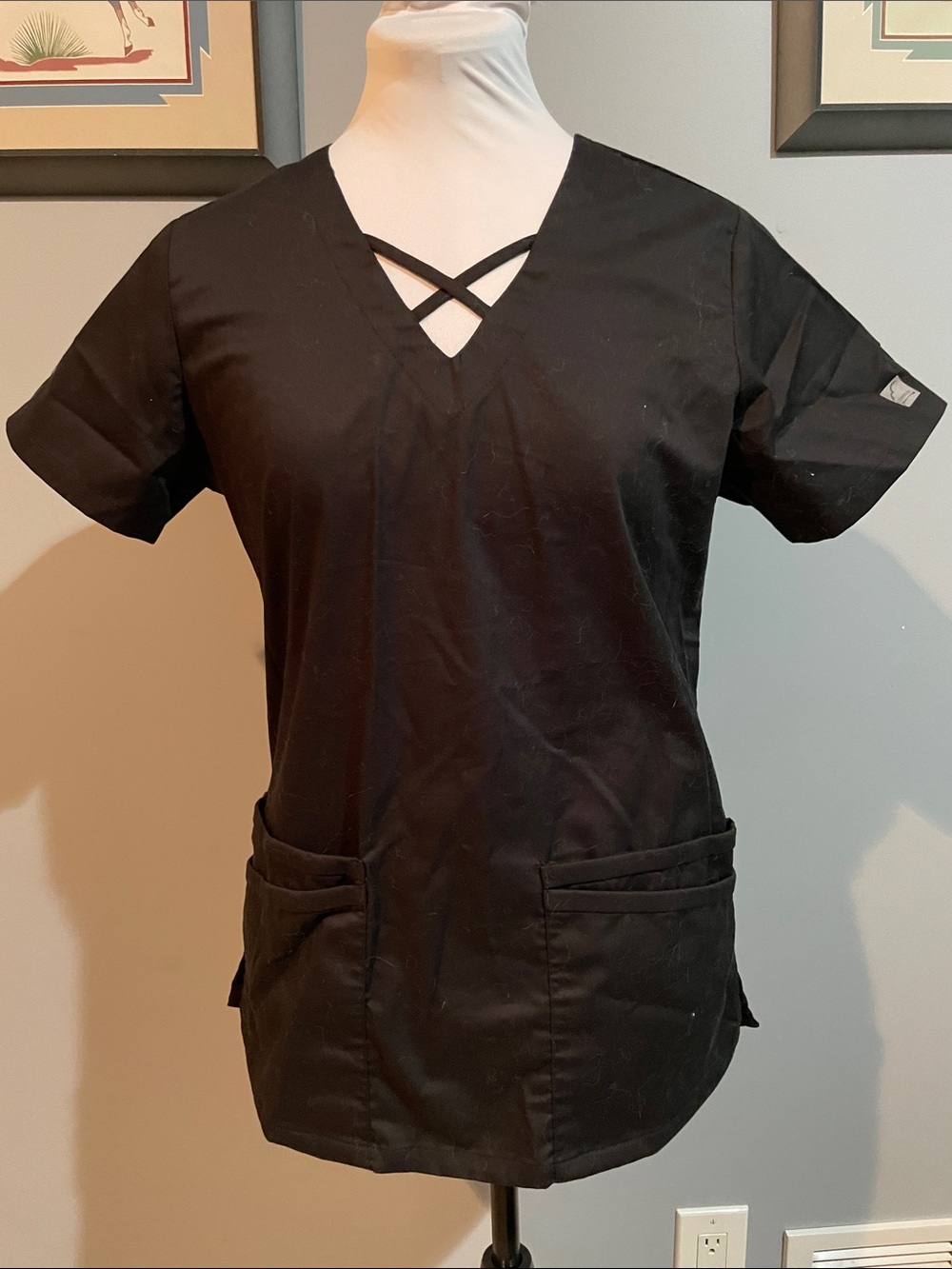 Butter-Soft STRETCH Women's 4-Pocket Crisscross Scrub Top. Uniform Advantage